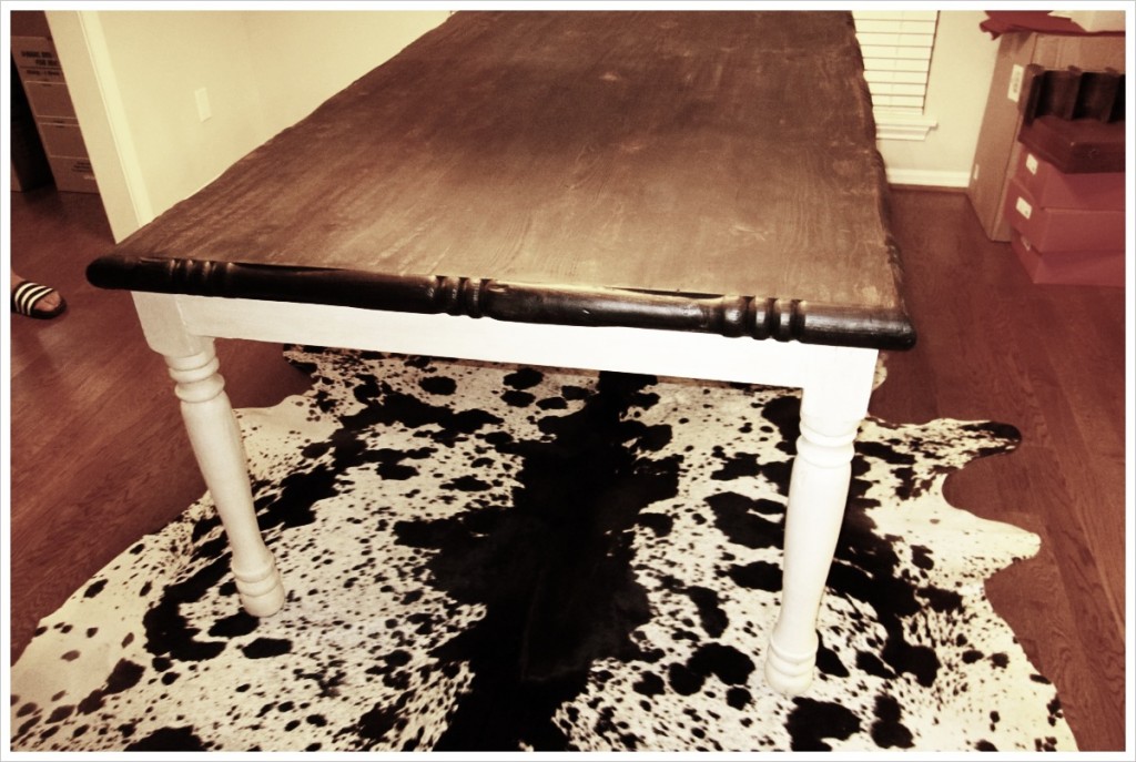 Weathered Mexican Pine Table - Restored Angle