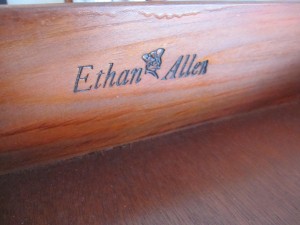 Ethan Allen Tag Inside Drawer